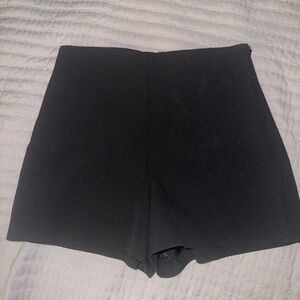 Zara high waist black micro shorts
